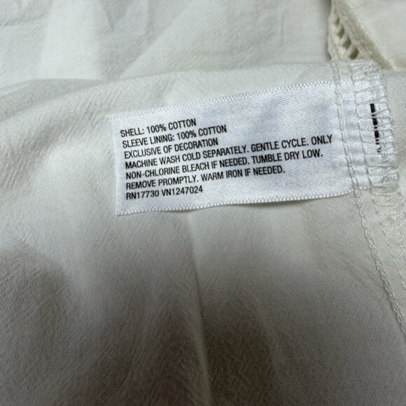 Ava & Viv Womens White Cottagecore Top Puff Sleeves Size 2X Prairie Sheer NWT - Picture 6 of 11